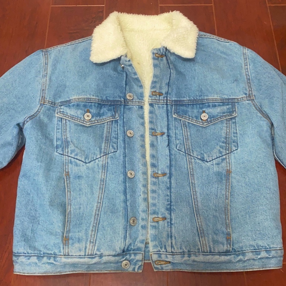 Brandy Melville denim Sherpa jacket